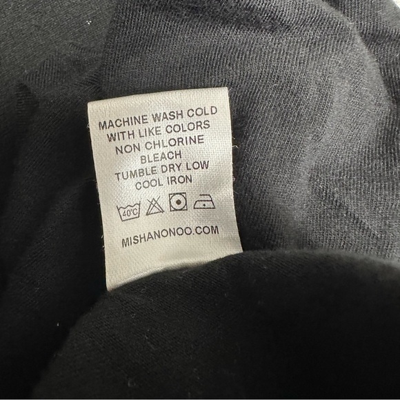 Misha Nonoo Women’s large black Pullover Crewneck Tee T-Shirt Top Short Sleeve - Picture 8 of 9